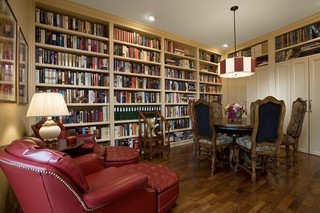 北欧风格书房整体书架效果图