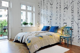 清新森系北欧风 卧室背景墙设计