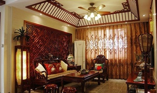 绝美典雅中式客厅装饰效果图