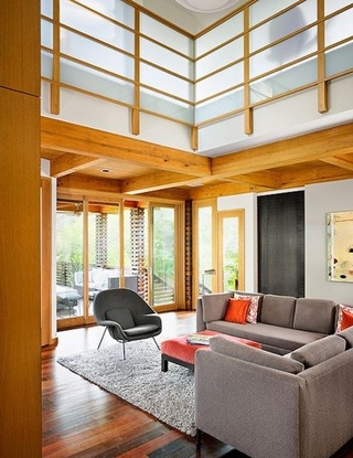宜家日式复式客厅设计
