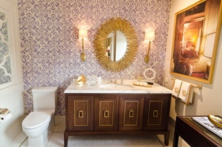 精美古典欧式洗手间背景墙设计