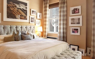 温馨地中海风情 卧室照片墙设计
