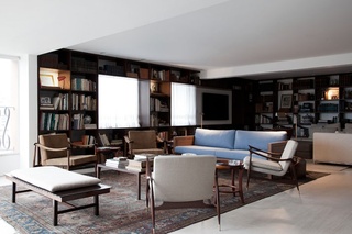 复式地中海风情 客厅书房一体设计