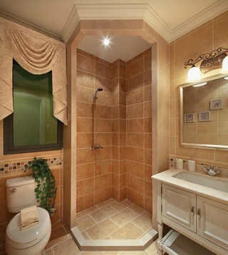 温馨地中海风情 卫生间淋浴房设计