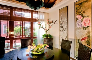 精美中式餐厅 古色古香照片墙设计