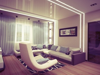紫色客厅沙发装修效果图片