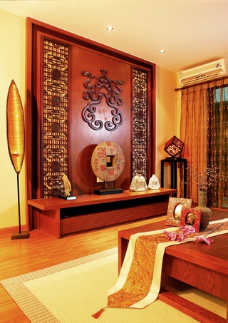 古典中式客厅背景墙设计