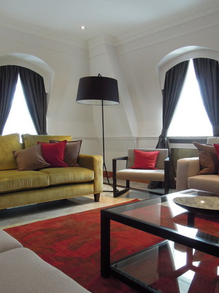 美式风格客厅窗帘装饰设计