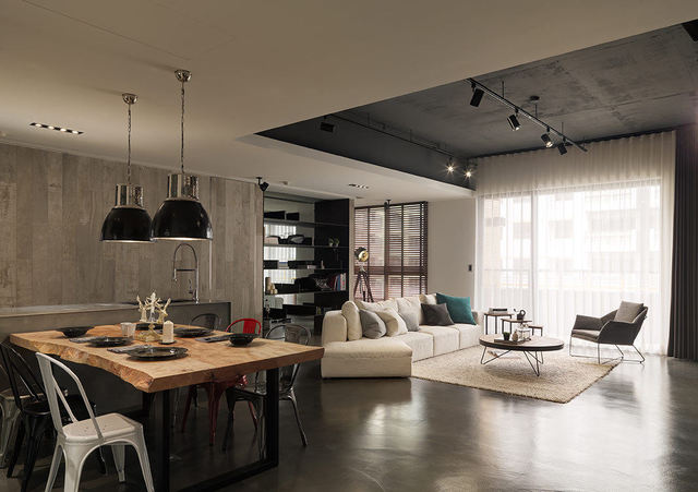 130㎡现代工业风厨房装修效果图