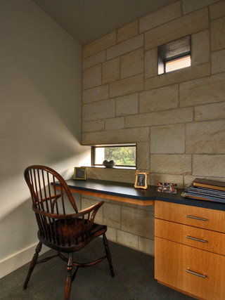 简欧风文化砖书房 个性小窗户设计