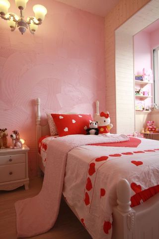 粉色欧式混搭儿童房效果图