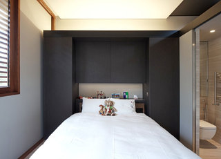 现代简美式卧室 黑色背景墙欣赏
