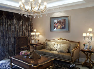 欧式古典奢华客厅软装设计