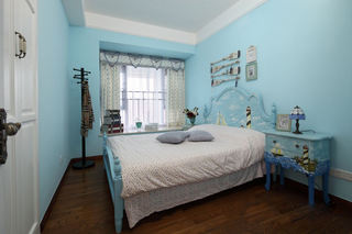 家装卧室 蓝色地中海风格装潢案例图