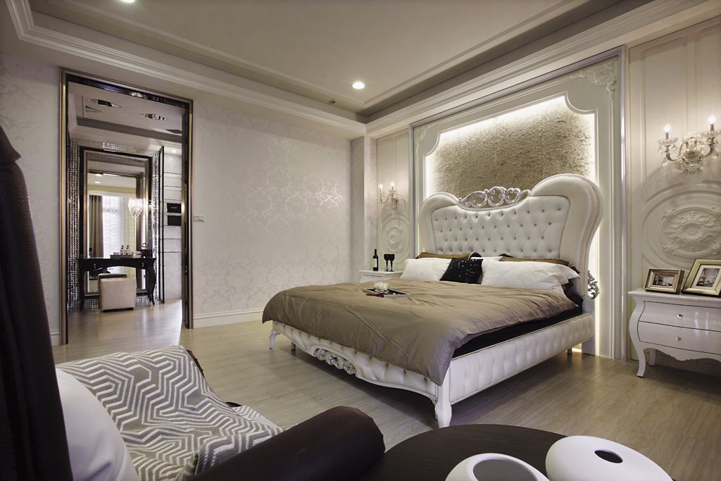 高贵欧式风卧室白色家装设计