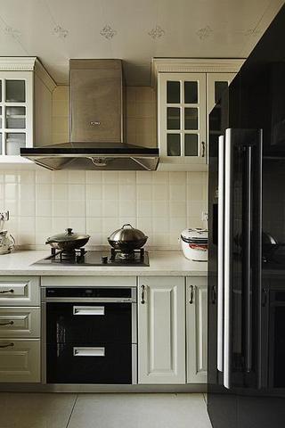 黑白美式厨房橱柜效果图