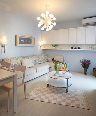 优雅宜家日式客厅沙发效果图