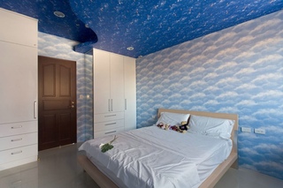 清新地中海风卧室背景墙设计