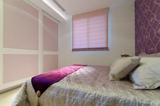 浪漫宜家风卧室紫色窗帘欣赏