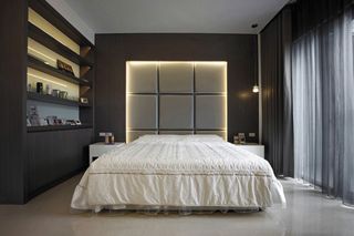 时尚现代风卧室 软包床头背景墙图片