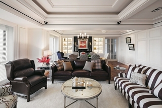 复古波普风公寓客厅沙发设计