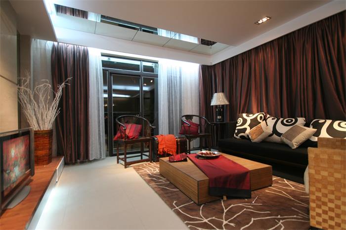 新中式136平公寓室内装饰