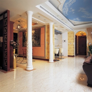 别墅室内欧式罗马柱装饰