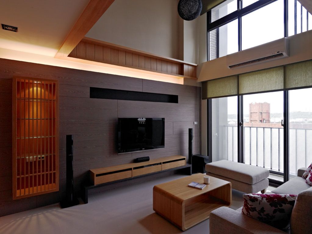 都市现代日式 客厅电视背景墙设计