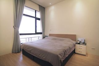 极简日式家居 卧室窗帘效果图