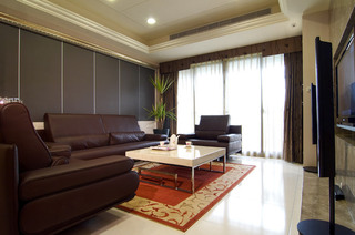 舒适现代简约客厅沙发装饰图