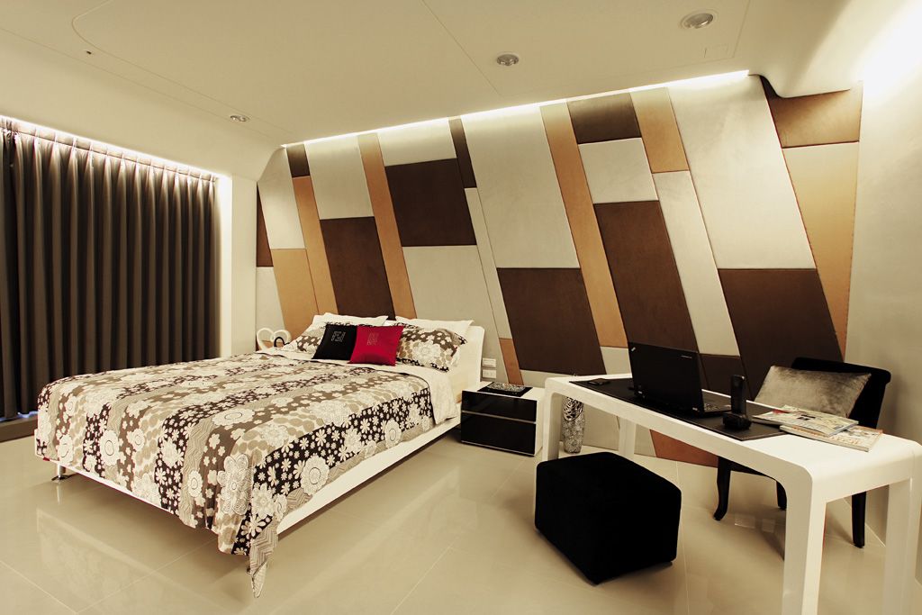 创意后现代混搭 卧室床头背景墙设计