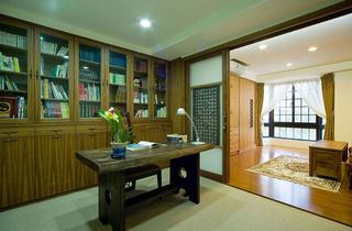 古典中式风格书房书桌设计