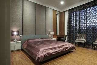 现代日式风卧室窗帘设计