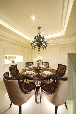 简洁美式风格餐厅桌椅装饰