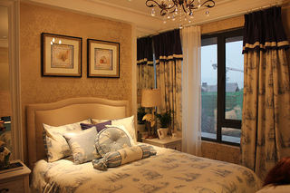 古朴地中海风格卧室窗帘装饰