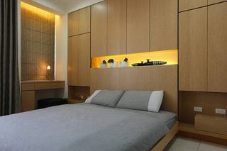 原木现代卧室床头柜设计