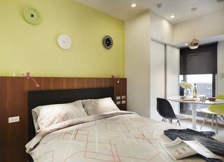 现代单身公寓卧室餐厅一体设计