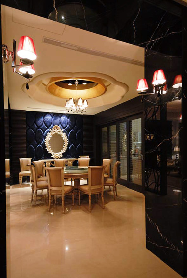 餐厅,吊顶,新古典,米色