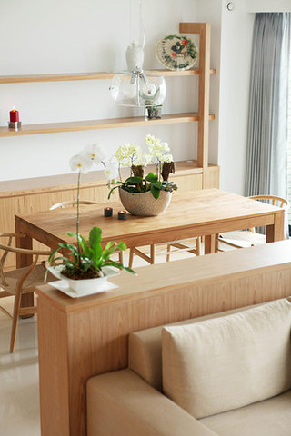 日式宜家风原木餐桌设计