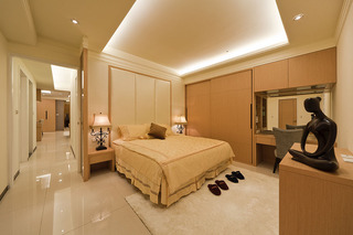 现代美式卧室整体组合柜设计