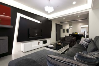 现代时尚客厅 电视背景墙造型设计