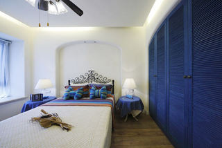 地中海风格 卧室蓝色衣柜装饰图
