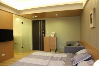 日式单身公寓 卧室客厅一体设计