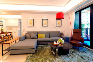 优雅美式客厅沙发背景墙设计