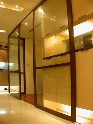 简约中式家居玻璃推拉门设计