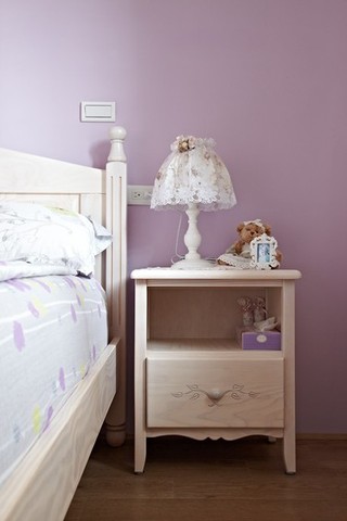 浪漫紫色简约风卧室床头灯图片