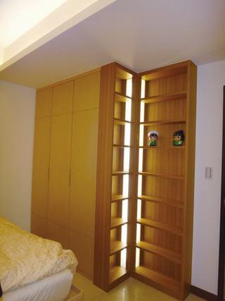 宜家日式家居卧室博古架设计