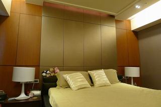 日式现代风卧室床头背景墙装饰