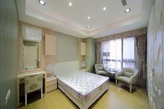 现代日式卧室样板房效果图
