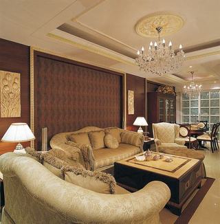 美式客厅沙发背景墙设计